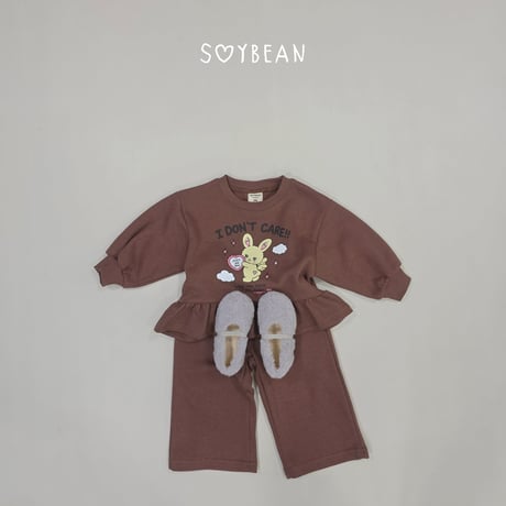 soybean/116. plan ) bunny fril wide updown set XS-XL
