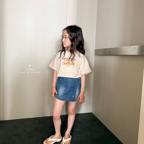 comma/51. Weekend crop T-shirt 160-170