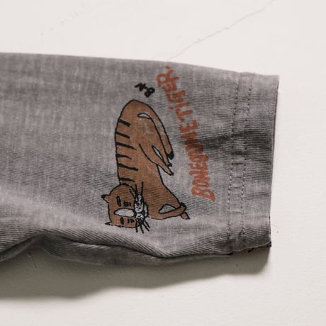 boneoune/17. tiger full_print _ pig single T-shirt XS-XL