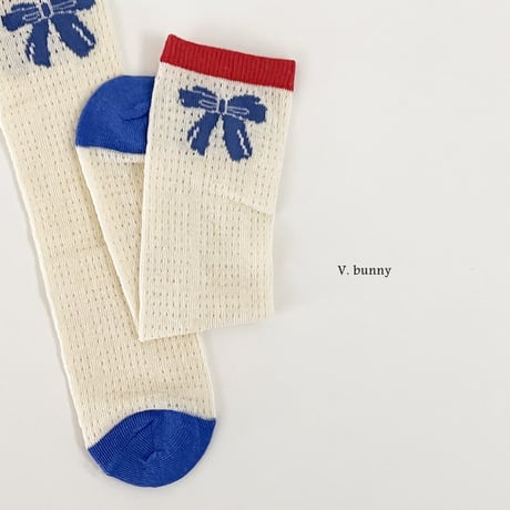 vbunny/28. ribbon socks set FREE(32CM)
