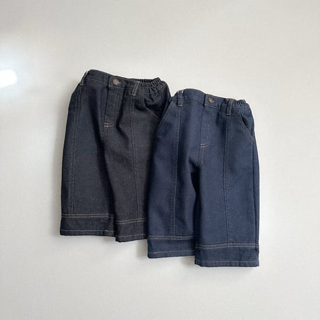 minirobe/26. Non-fade panel denim pants S-XL