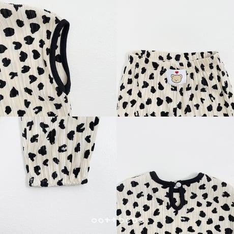 oottbebe/35. peuty leopard plitch ( kids ) updown set XS(1-2Y)-XL(6-7Y)