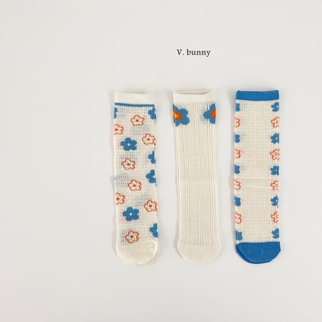 vbunny/26. flower socks set FREE(32CM)