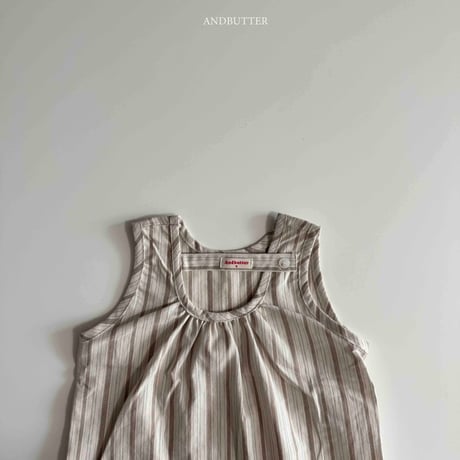 andbutter/35. Natural Button sleeveless S-XL