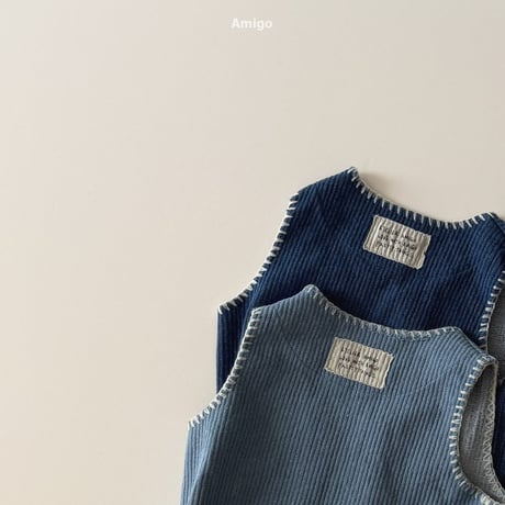 amigo/27. denim mello vest XS-XL