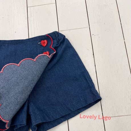 lago/25. embroidery wave pants S-JS