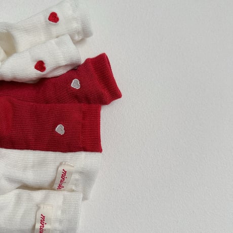 minirobe/46. Heart Logo Socks 3Set XS-M