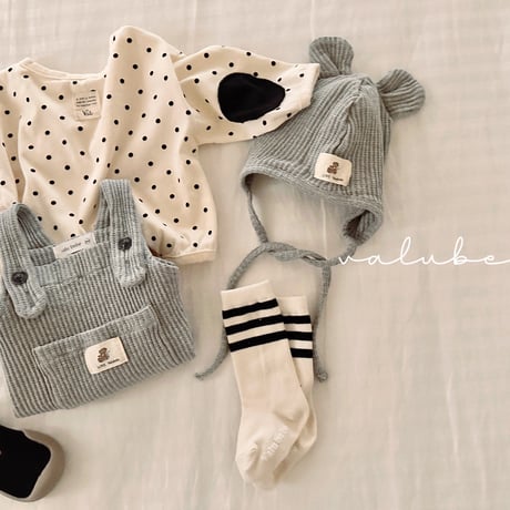 valubebe/7. waffle overalls suit 6M-18M