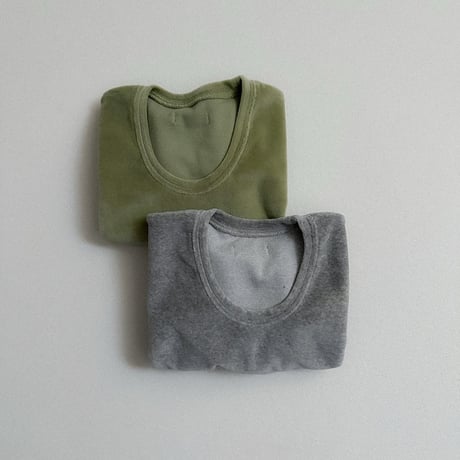 minirobe/2. Velour U-Neck Sweatshirt  S-XL