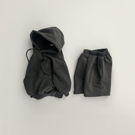 fromi/65. pigment hoody half set S-XL