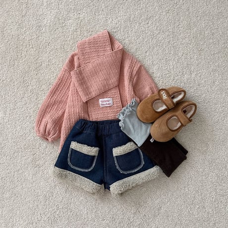 urbanrabbit/16. Shearling Denim Shorts XS-XL