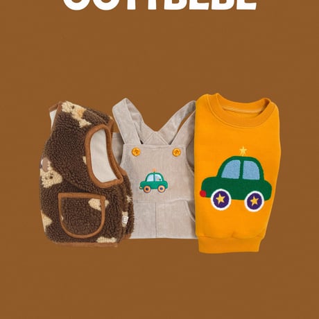oottbebe/43. kids auto denim ( velloa gimo ) overalls XS(0-1Y)-XL(4-5Y)