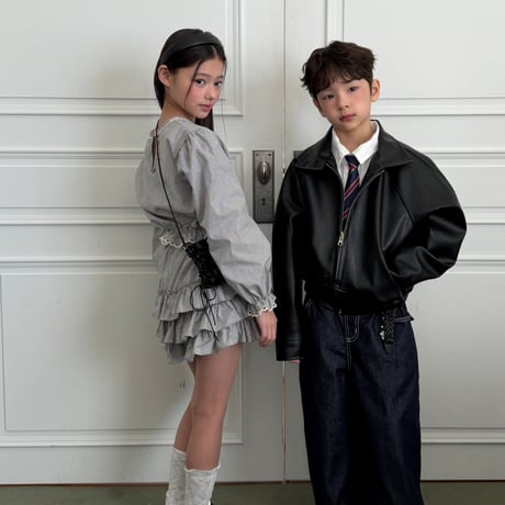ellymolly/45. flap denim pants 5-11