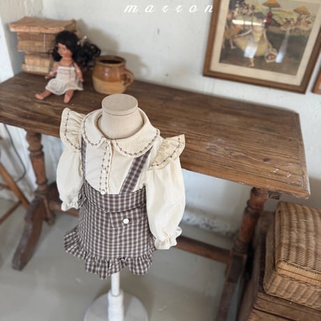 marron/35. heart blouse XS-L