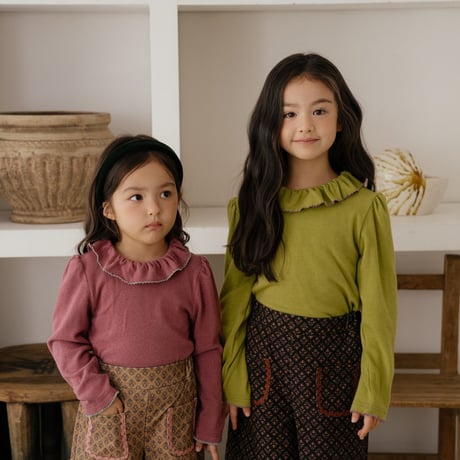 oren/42. blooming fril picot T-shirt S-XL