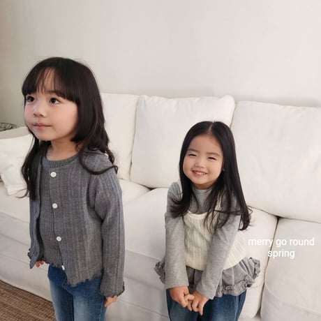 merrygoround/19. half t set cardigan XS-2XL
