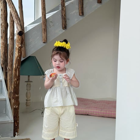 aiai/44. butter cream lovely updown set S(6M-2Y)-XL(4-5Y)