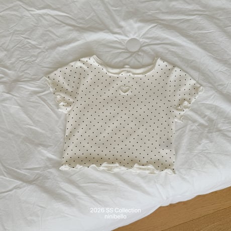 ninibello/6. dot heart punching T-shirt 2XL