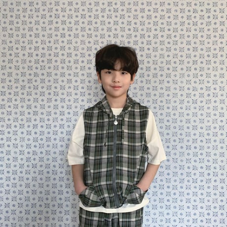 gou/57. checkcheck vest hood JS-JL
