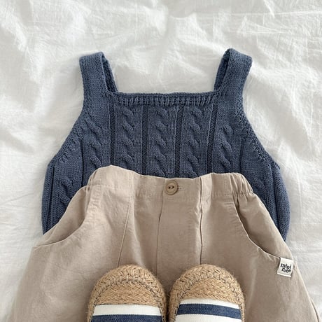 minirobe/5. Cable Knit Vest  S-XL