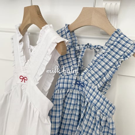 milkbalm/24. ribbon embroidery overalls skirt XS-XL