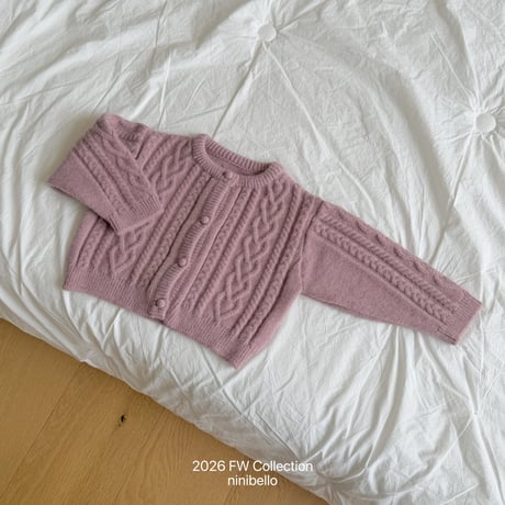 ninibello/95. Mauve Knit Cardigan S(S-M)-L(L-XL)