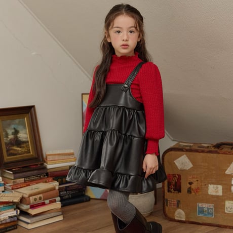 melikey/88. chic ledder kangkang one-piece JS-JM
