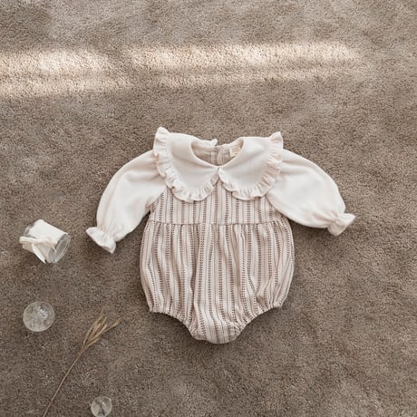 bebeholic/17. leaf collar suit S(3-6M)-L(12-18M)