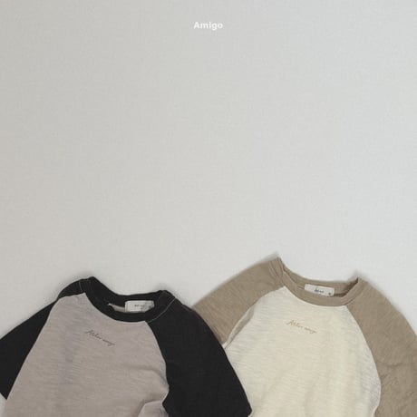 amigo/44. slave two color raglan  XS-XL