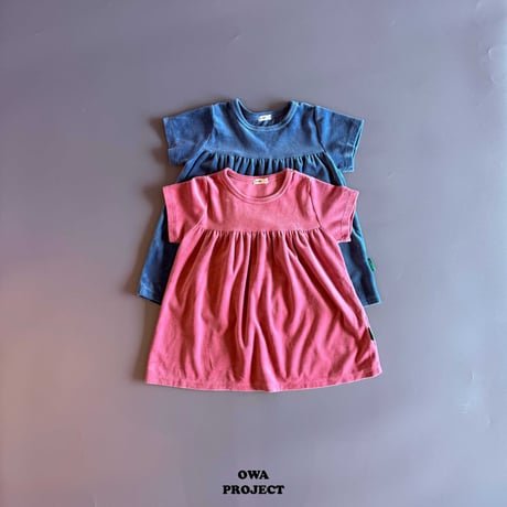 owa/37. shirring velloa one-piece S-XL