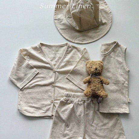 aosta/37. Linen sleeveless T S-2XL
