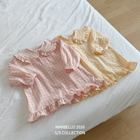 ninibello/52. shushu check one-piece 2XL