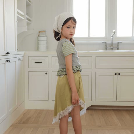 urbanrabbit/17. Asymmetrical Satin Skirt JS-JM