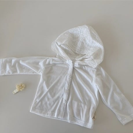 aiai/48. angel hood cardigan S(6M-2Y)-XL(4-5Y)