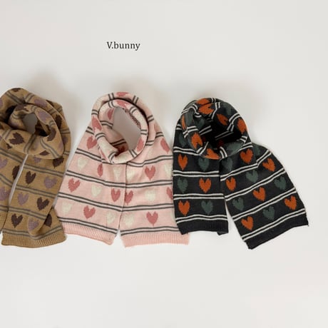 vbunny/29. two two heart muffler FREE(130CM_18CM)