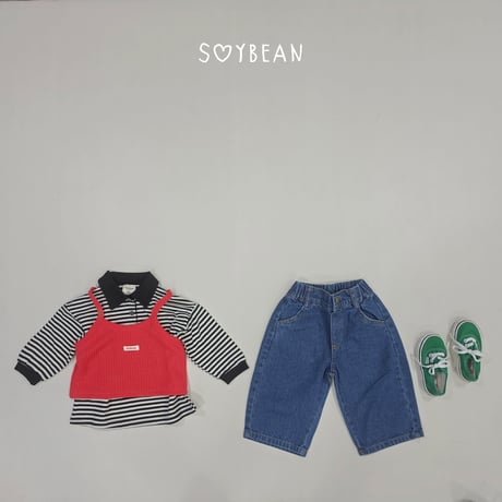 soybean/72. plan ) knit crop bustier XS-XL