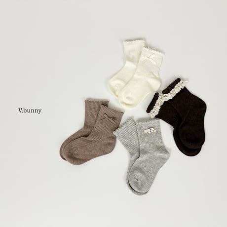 vbunny/5. cre socks set M(130-150)-XL(180-210)