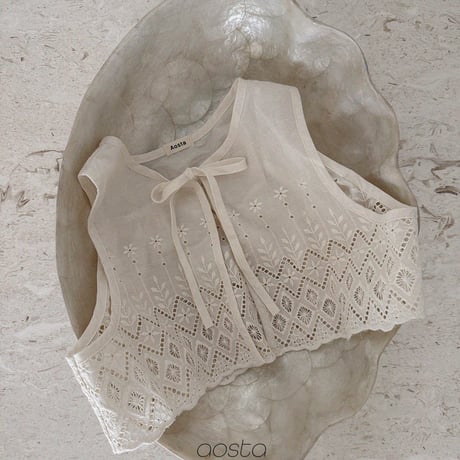 aosta/22. [Lace JennyOpen Vest] FREE