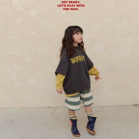 navi/9. square bermuda pants S-XL