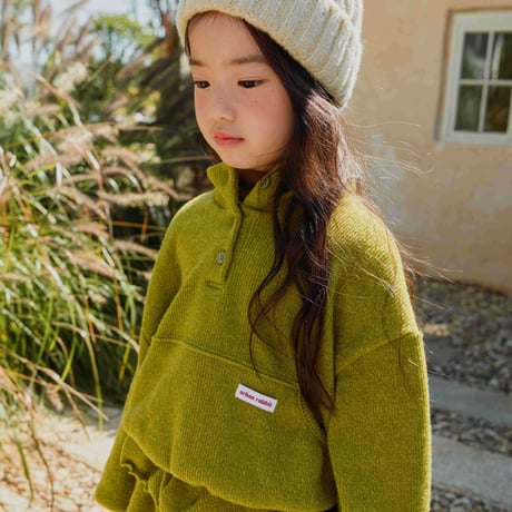 urbanrabbit/57. Knit Half-button Top JS-JM