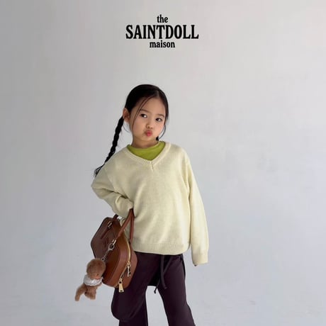 saintdoll/148. v neck sweat XL-JM