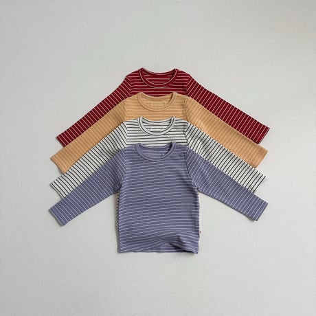 minirobe/21. Round Striped Long Sleeve T S-XL