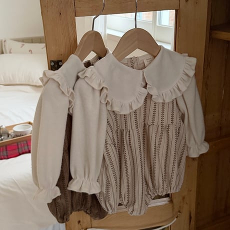 bebeholic/17. leaf collar suit S(3-6M)-L(12-18M)