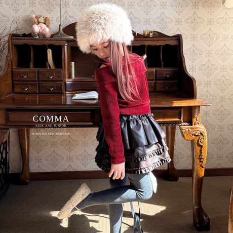 comma/65. ledder skirt 140-150