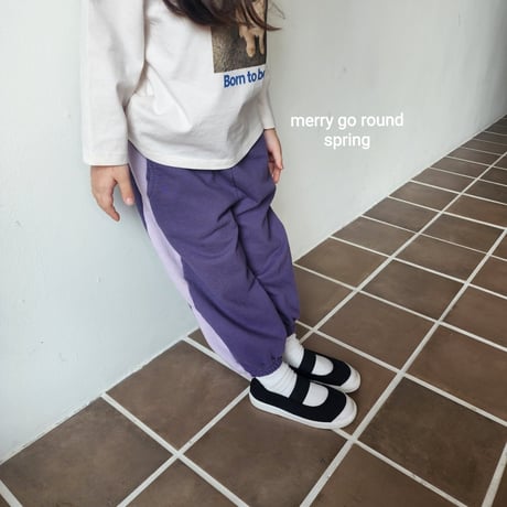 merrygoround/8. two color jogger pants XS-2XL