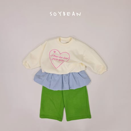 soybean/23. heart embroidery man-to-man XS-XL