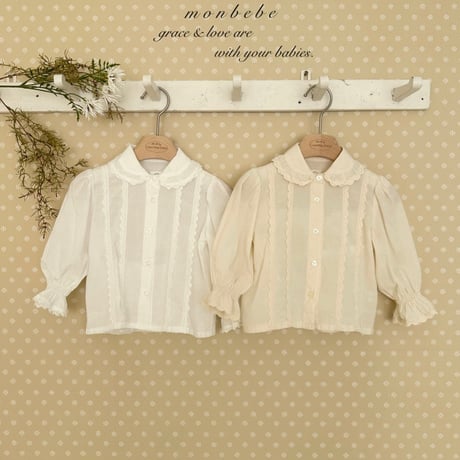 monbebe/5. pepe lace blouse S(1-2Y)-XL(7-8Y)