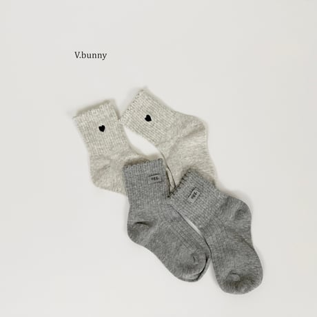 vbunny/6. rika socks set M(130-150)-XL(180-210)