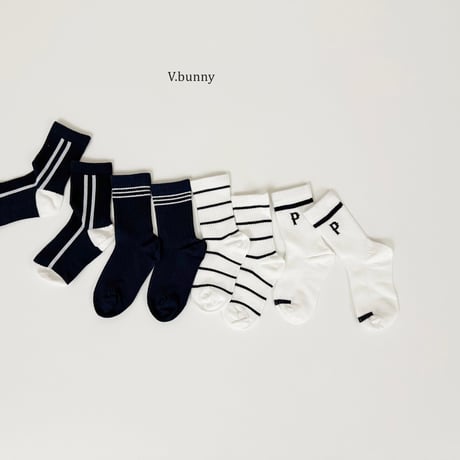 vbunny/13. line socks set M(130-150)-XL(180-210)