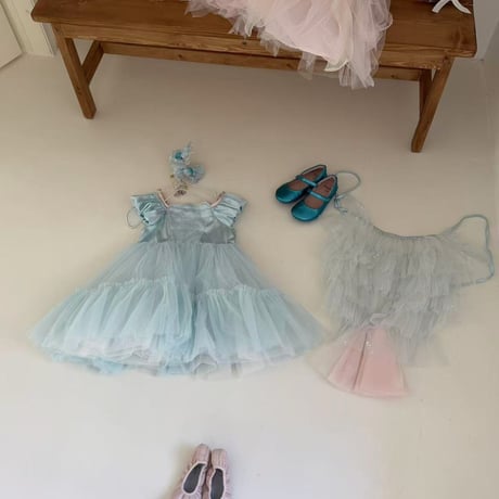 aiai/56. blue ferry tutu ( hairpin set ) one-piece 90-130